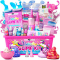Original Stationery Kit de slime de unicornio que brilla en la oscuridad para niñas de 7 a 12 años, juego de fabricación de slime con más de 25 mezclas y activador, divertida actividad de manualidades creativa, regalo de cumpleaños para niños
