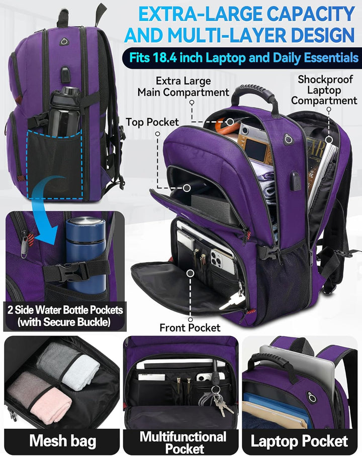 ProEtrade Mochila de viaje extra grande para laptop, escuela, negoc...