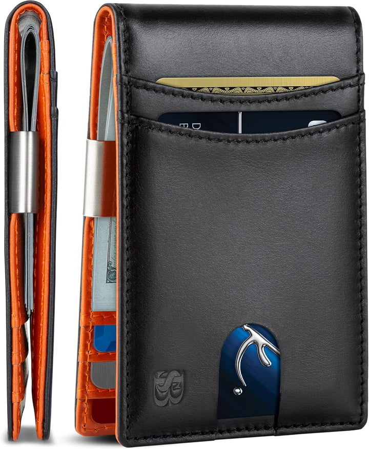 SERMAN BRANDS Billetera con clip de dinero para hombre. Carteras de...