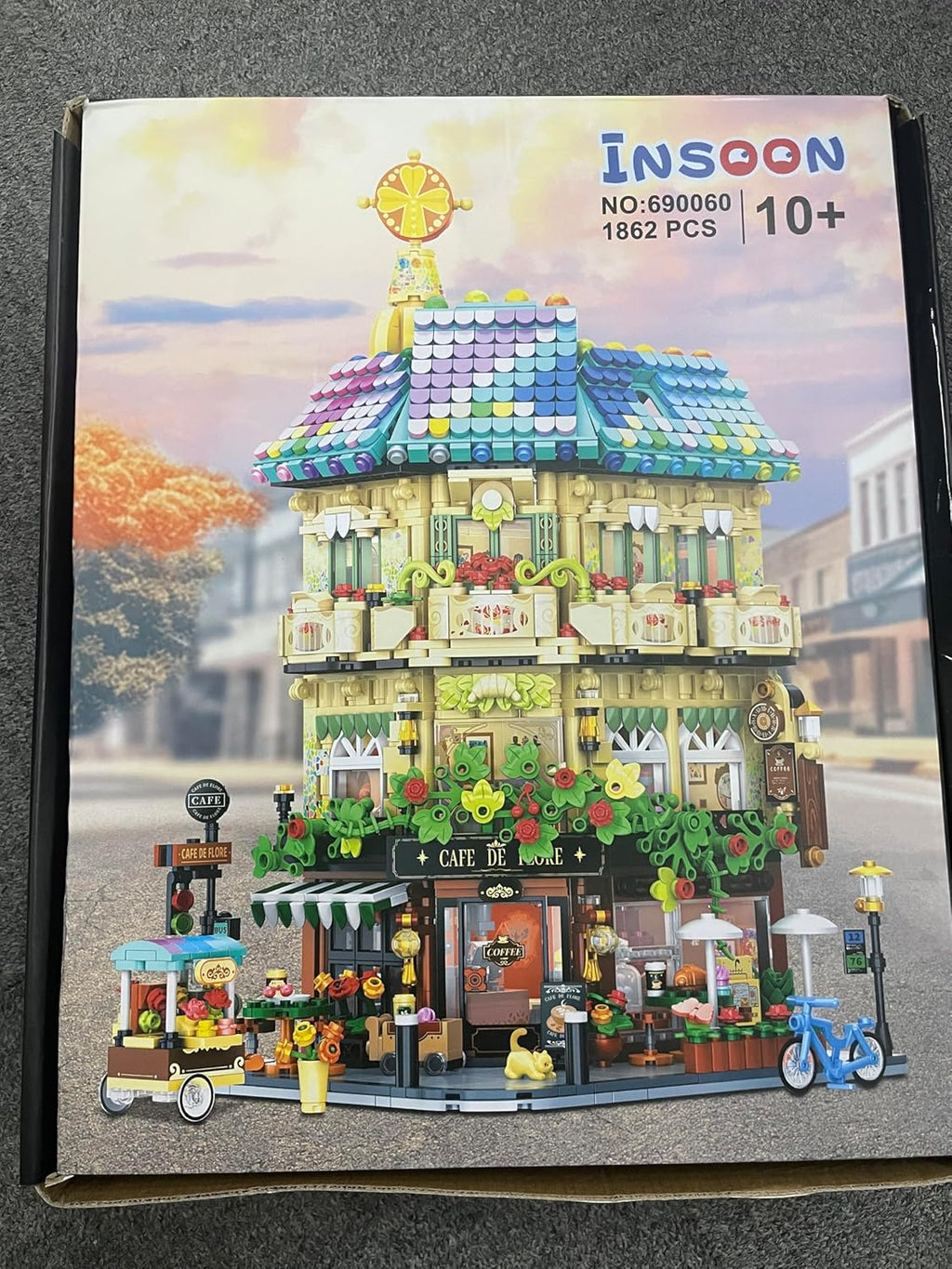 Flower Cafe - Juego de construcción de casa con luces 1876