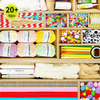 Fusihey Suministros de manualidades para niños: caja de kit de manualidades para niños con más de 3000 piezas, kit de artes y manualidades para niños de 4 a 8 años y 8 a 12 años, caja de almacenamiento para niñas y niños, juego de materiales de arte a