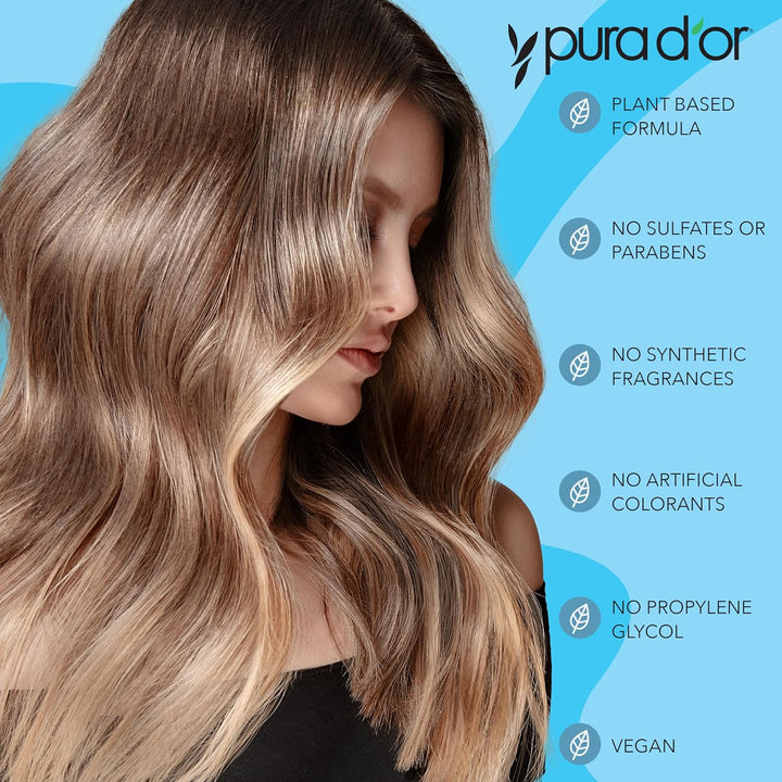 Pura d'or Acondicionador de terapia para prevenir la pérdida de...