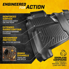 CAT® JustFit™ 3D - Tapete trasero de ajuste personalizado para Chevy Silverado 1500 Crew Cab 2014-2018, revestimiento de goma resistente medido por láser, accesorios Silverado