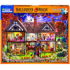 White Mountain Rompecabezas de 1000 piezas de Halloween, otoño y otoño, piezas grandes, regalo para adultos y familia, 24 x 30 pulgadas, casa de Halloween