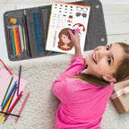 Libro de actividades para niñas y niños – Funda premium incluye 60 páginas grandes – 420 calcomanías, papeles para rascar arco iris, calcomanías reutilizables, lápices para colorear, números y letras – Juguetes educativos regalo