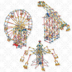 K'Nex Set para construir de parque de atracción 3 en 1 con motor, 744 piezas