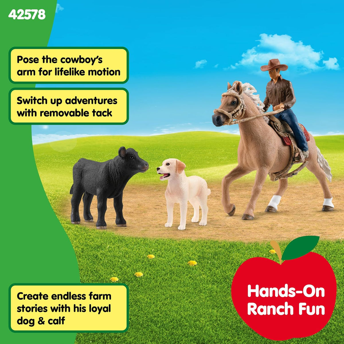 Schleich Farm World - 6 aventuras de equitación occidental - Niños a partir