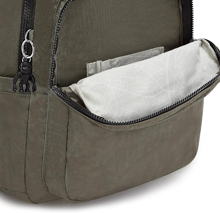 Kipling Mochila para laptop Seúl L sólida para mujer, Verde (Green...