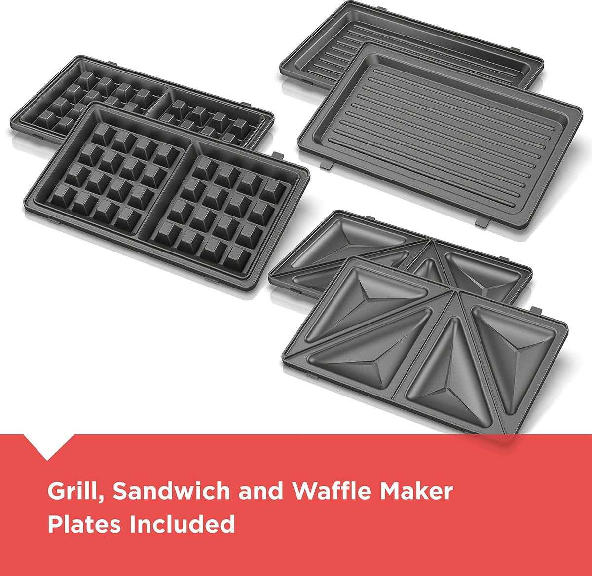 BLACK+DECKER WM2000SD, plancha para gofres 3 en 1, prensa para parrilla y