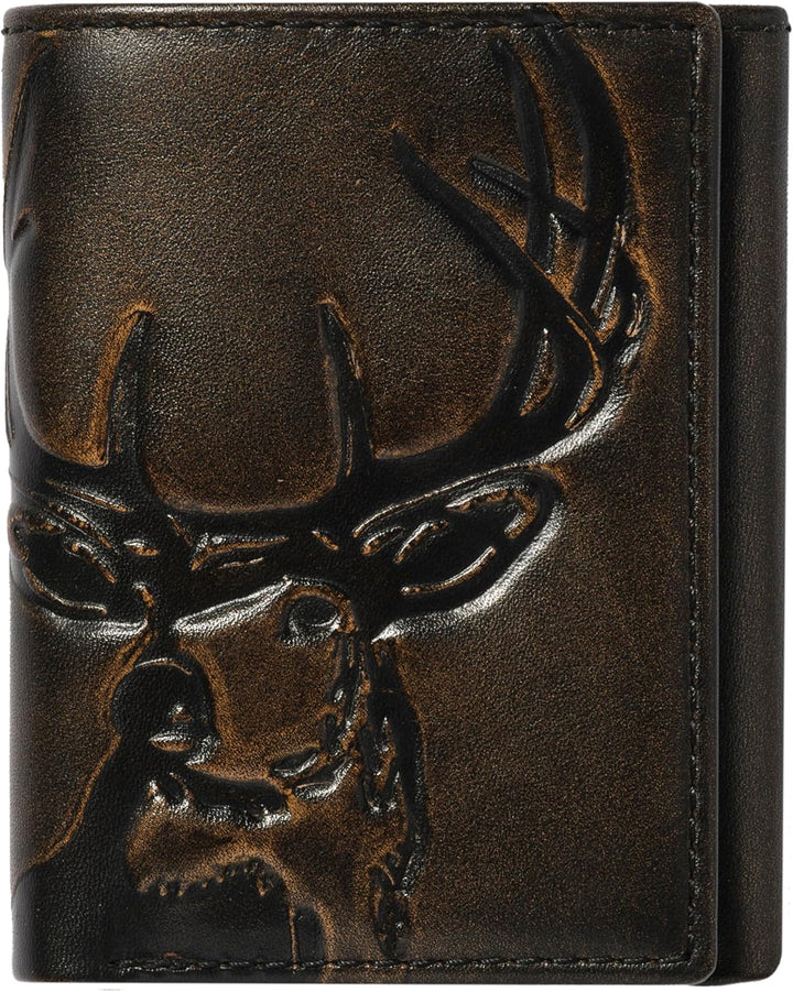House of Jack Co. Billetera triple | Trifold de cuero para hombre |...