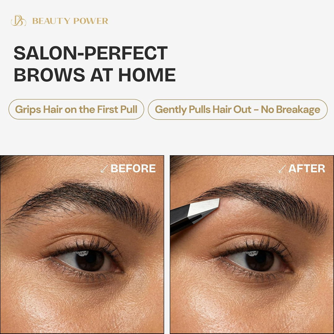 Beauty Power Pinzas de precisión para cabello facial de mujeres y h...