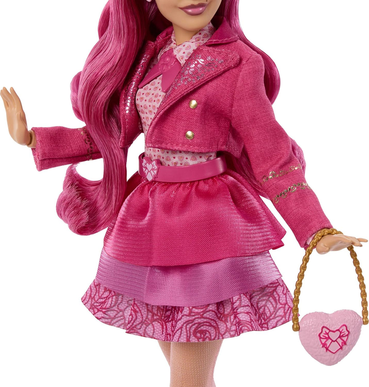 Mattel Disney Descendants: Wicked Wonderland Fashion Doll & Accessory, Pink Sister of Red & Daughter of Queen of Hearts con ropa inspirada en la película