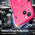 ImpactStrong Protector Magnético Diseñado para Funda iPhone 15 [Protección de Cámara] [Probado contra Caídas de Grado Militar] [Compatible con MagSafe] Funda de Teléfono Delgada Translúcida Mate (6.1