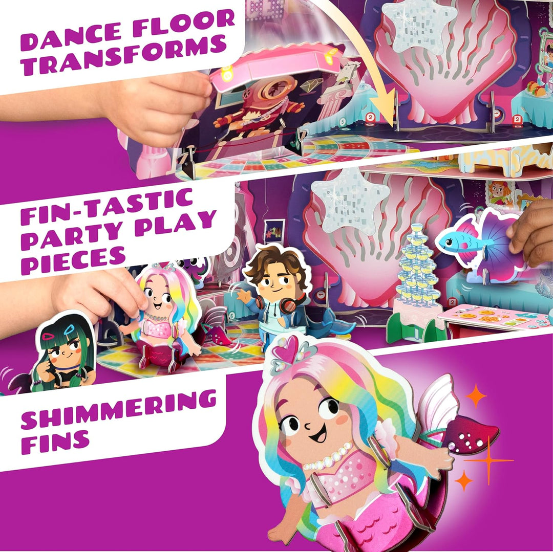 Playper Juego de castillo de sirena para niñas aletas