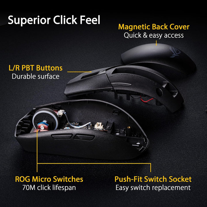 ASUS ROG Strix Impact III - Mouse inalámbrico para juegos, 57 G lig...