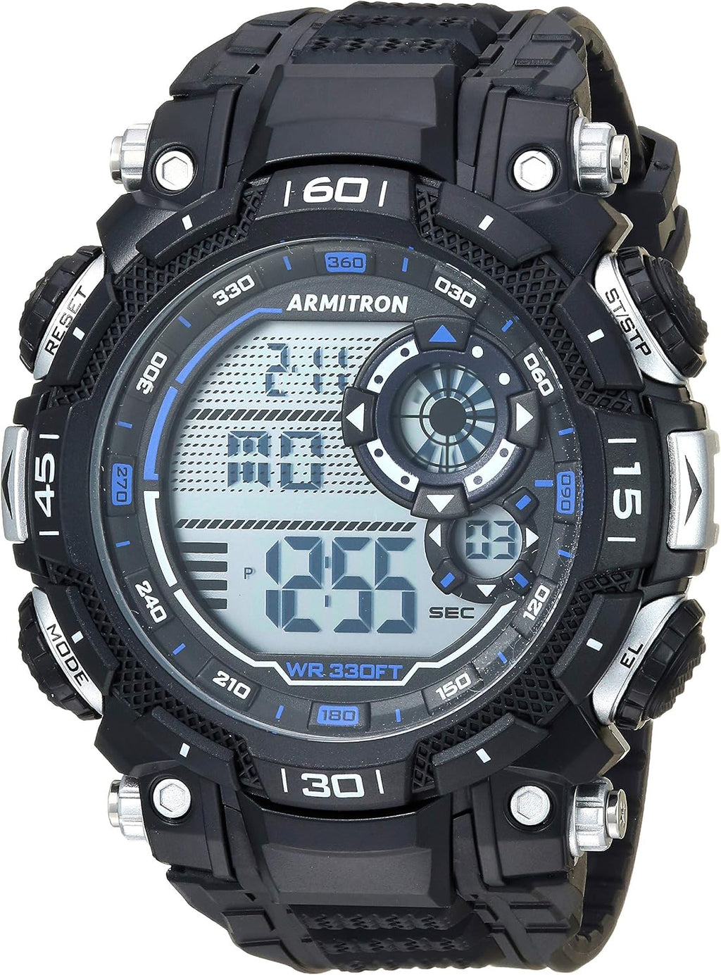 Armitron Sport Reloj deportivo con cronógrafo digital para hombre, correa de resina, 40/8397
