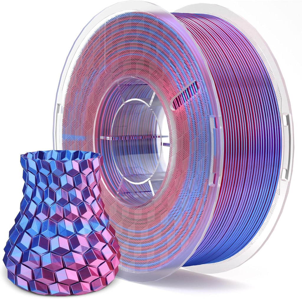 ELEGOO Filamento PLA seda para impresora 3D de 0.07 in, color azul...