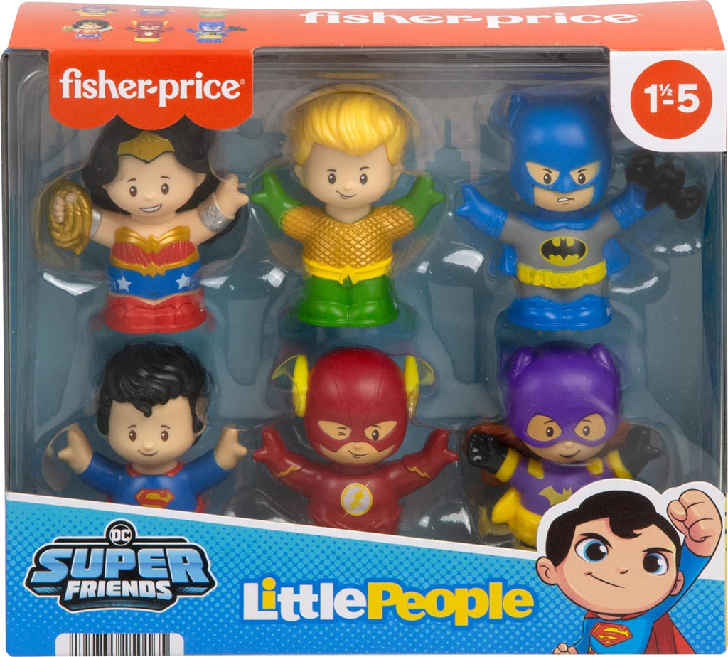 Fisher-Price Little People DC Super Friends - Juego de 6 figuras, a partir