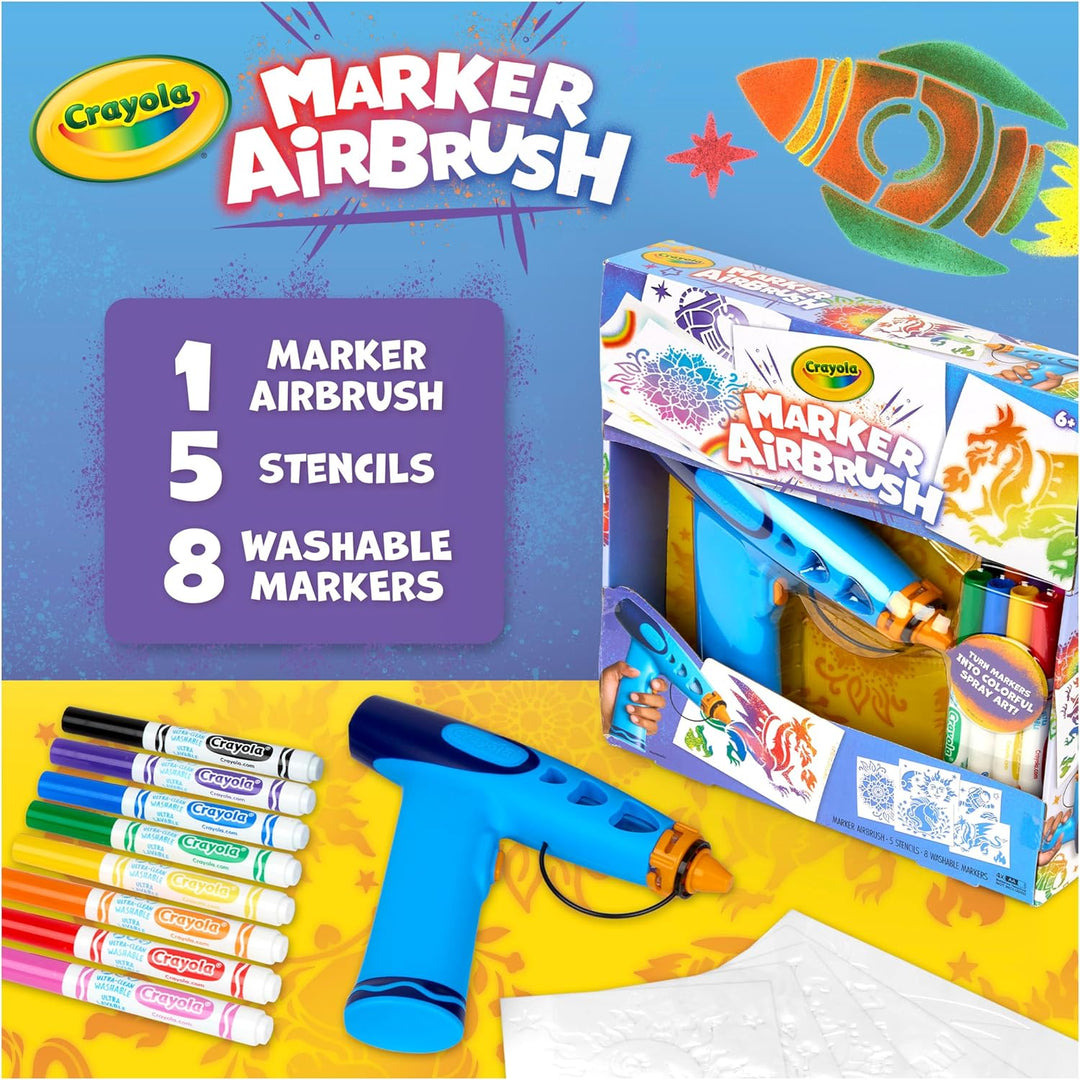 Crayola Kit de arte en aerosol con aerógrafo pulverizador
