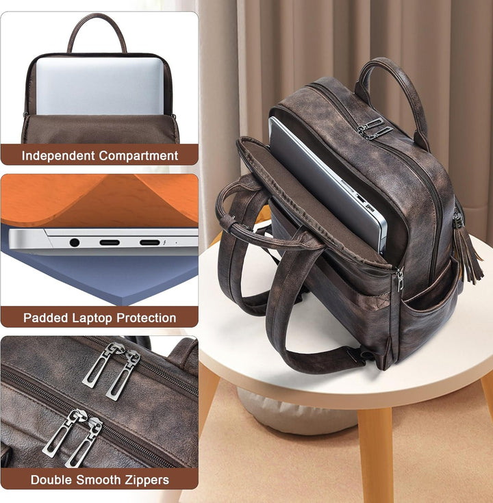 Shrrie - Mochila para laptop de mujer de 15.6 pulgadas, mochila de...