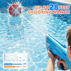Pistola de agua eléctrica para adultos y niños, puerto de carga USB-C, pistola de chorro potente automática, ráfagas de disparo de alta potencia, pistola de agua automática de largo alcance