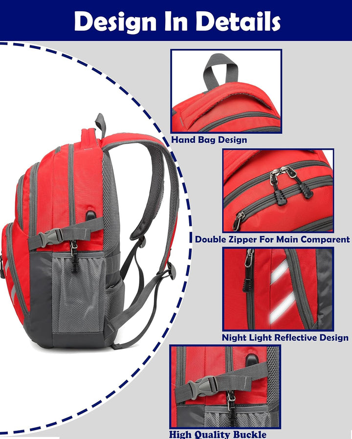 ProEtrade - Mochila para universidad con puerto de carga USB, para...