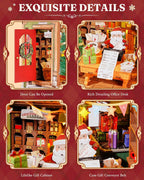 Rolife Kit de casa de muñecas en miniatura de Navidad, casa de bricolaje de