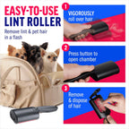 ChomChom Roller Removedor de pelo de mascotas – Rodillo reutilizable para eliminar pelusas para ropa, sofás, autos y viajes – Removedor de pelo de gatos y perros, compacto, no necesita recambios pegajosos (mini rodillo)