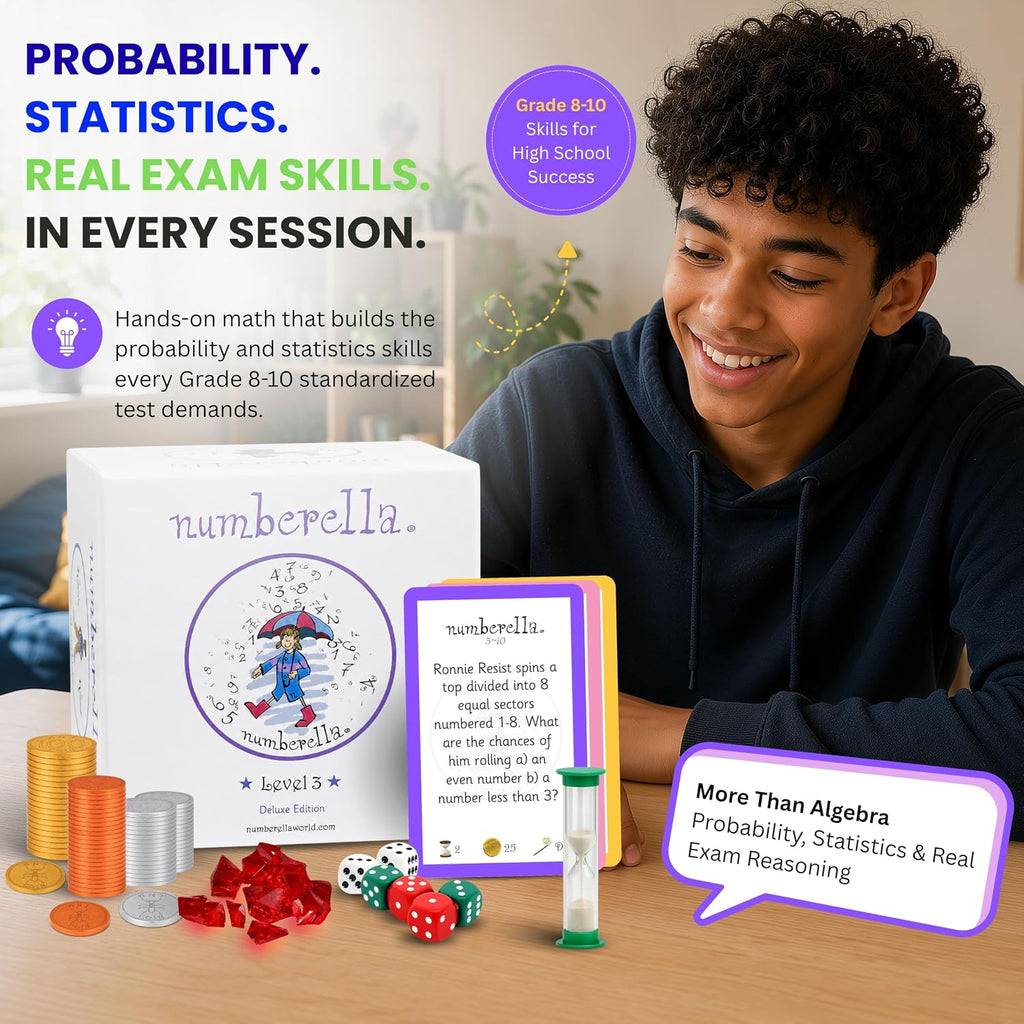 Numberella Juego de mesa de matemáticas de lujo Nivel 3 | Edades 13-15 |