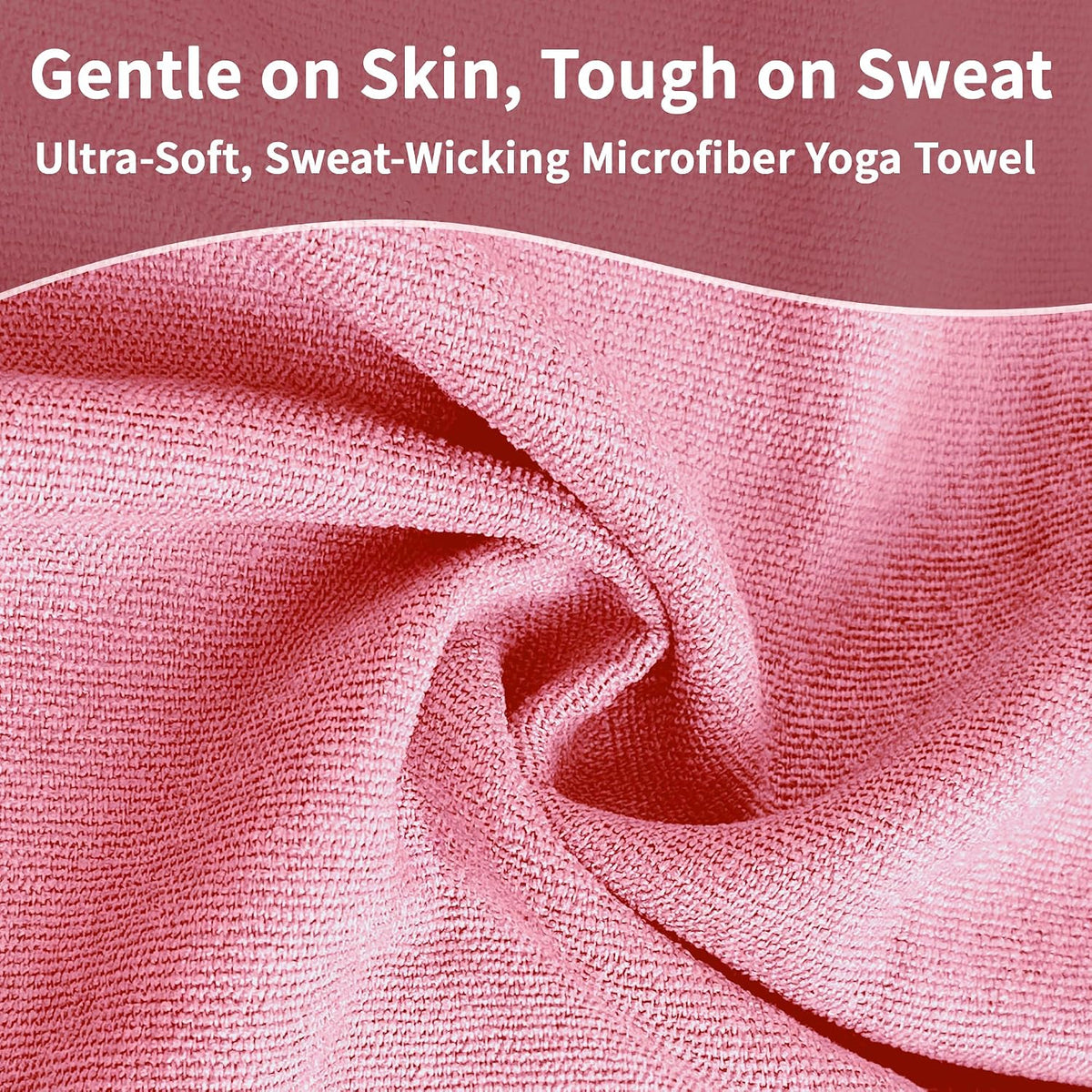 Paquete de 2 toallas antideslizantes para esterilla de yoga caliente con puntos de agarre, 72 x 24 pulgadas, toalla de microfibra súper absorbente para yoga caliente, pilates, entrenamiento