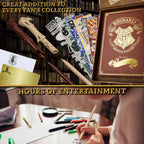 Set de papelería de Harry Potter para niños, adolescentes y adultos con varitas, bolígrafos, cuadernos, pegatinas, notas adhesivas, artículos escolares, diarios, regalos de escritura para niños