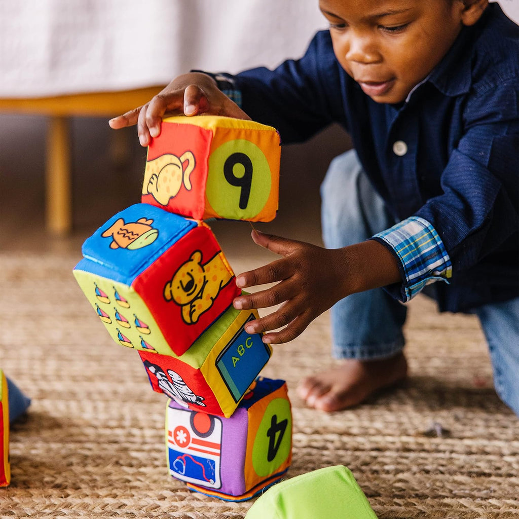 Melissa & Doug K 's Juego de bloques blandos para combinar y construir para niños