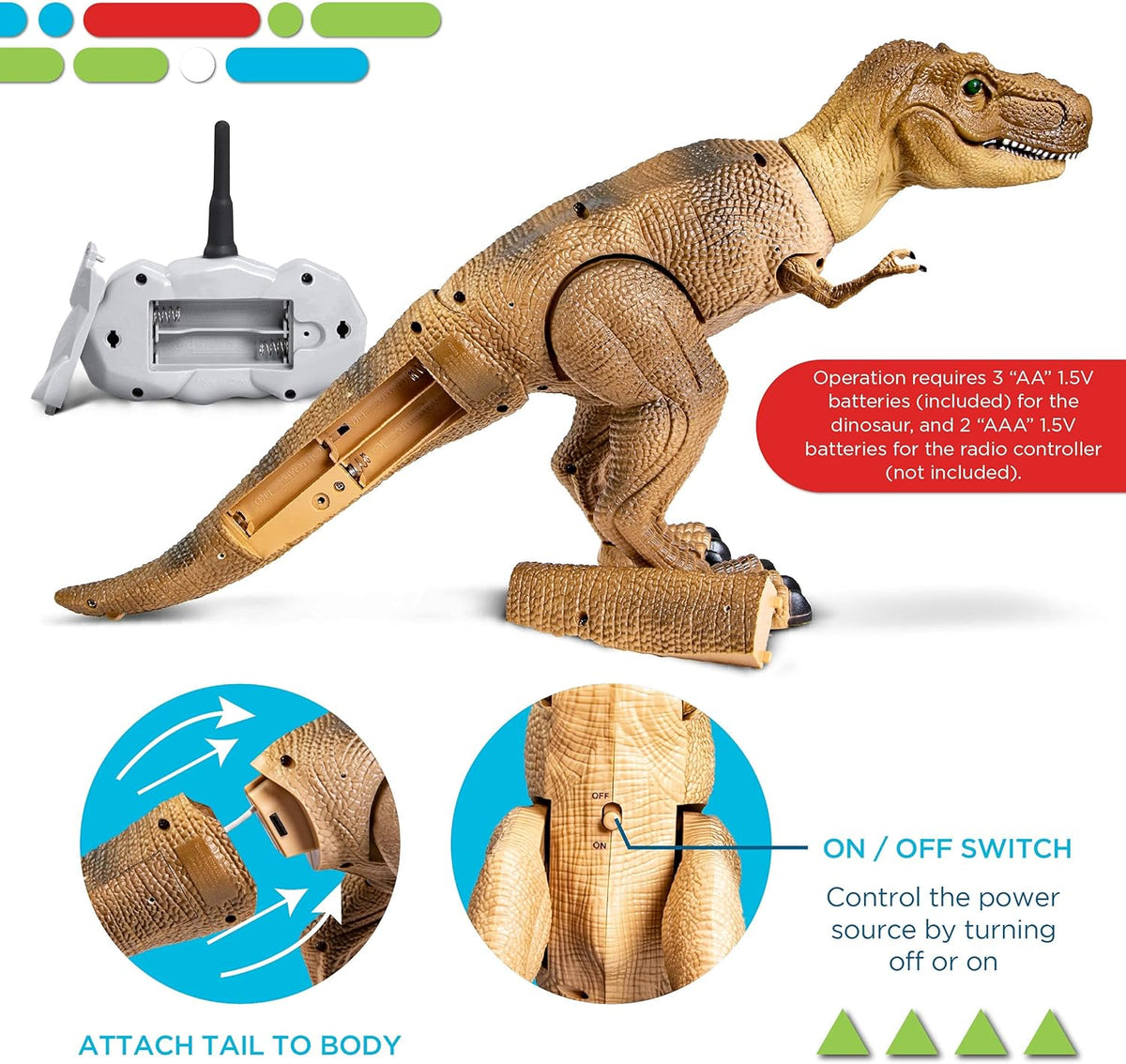 Discovery Dinosaurio T-Rex a Control Remoto Figura de