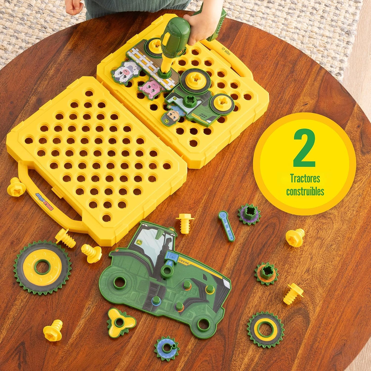 Build-A-Buddy - Tabla de actividades sensoriales - Juego de construcción con taladro de juguete