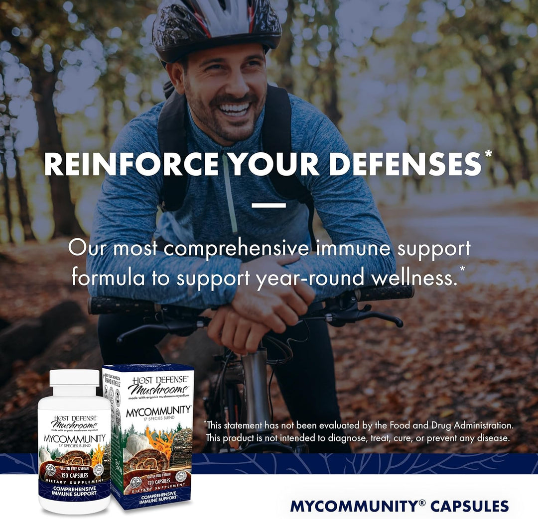 Host Defense MyCommunity Cápsulas - Suplemento de Hongos Mezcla de...