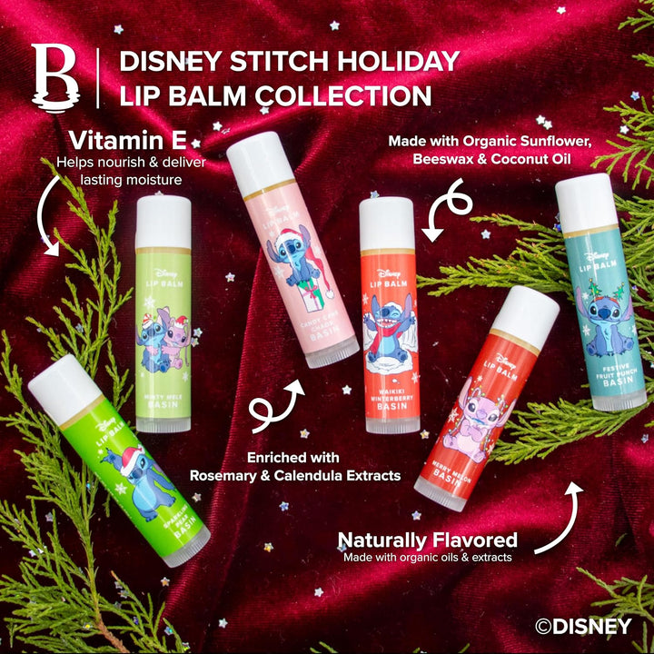 Basin Colección de bálsamo labial de Navidad de Disney Stitch, paqu...