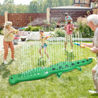 Aspersor de agua para niños, aspersor inflable de cocodrilo grande