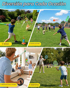 Juego de juegos de patio trasero 8 en 1, paquete familiar al