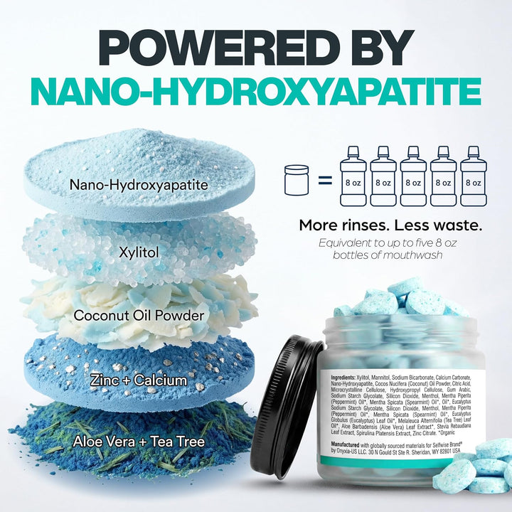Pastillas de enjuague bucal con nano-hidroxiapatita, cuidado oral n...