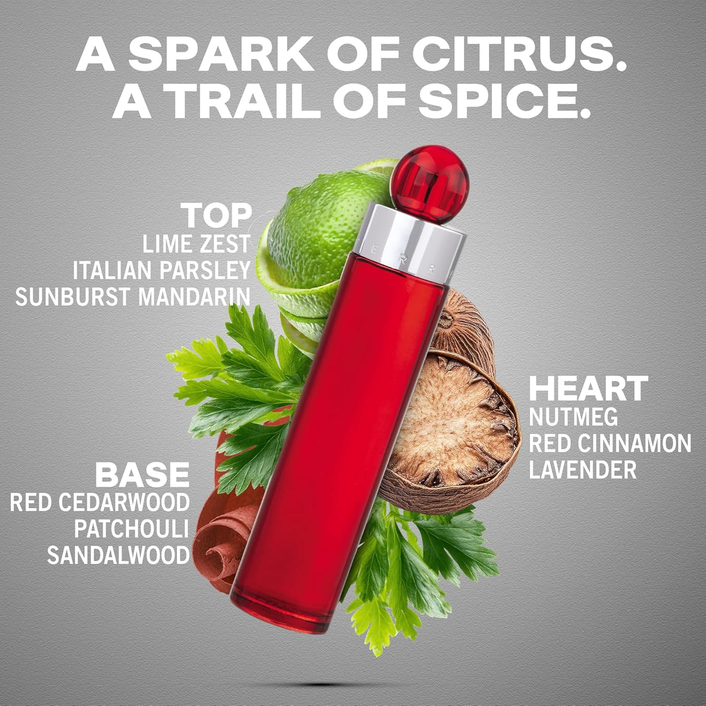 Perry Ellis Eau de Toilette 360 Red para hombres con atomizador, 1....