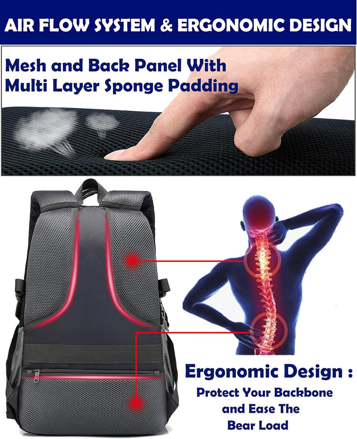 ProEtrade - Mochila para universidad, con puerto de carga USB, para...