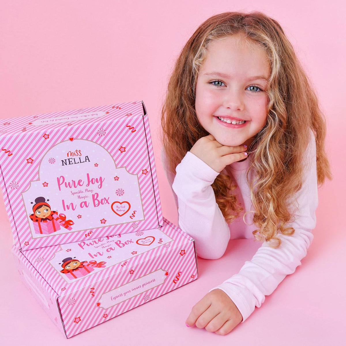 Miss Nella Caja de regalo brillante, juego de belleza para niños co...