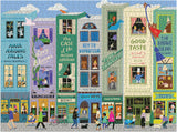 Galison Main Street Books - Rompecabezas de 1000 piezas con hermosas obras de arte de un vecindario temático de libro
