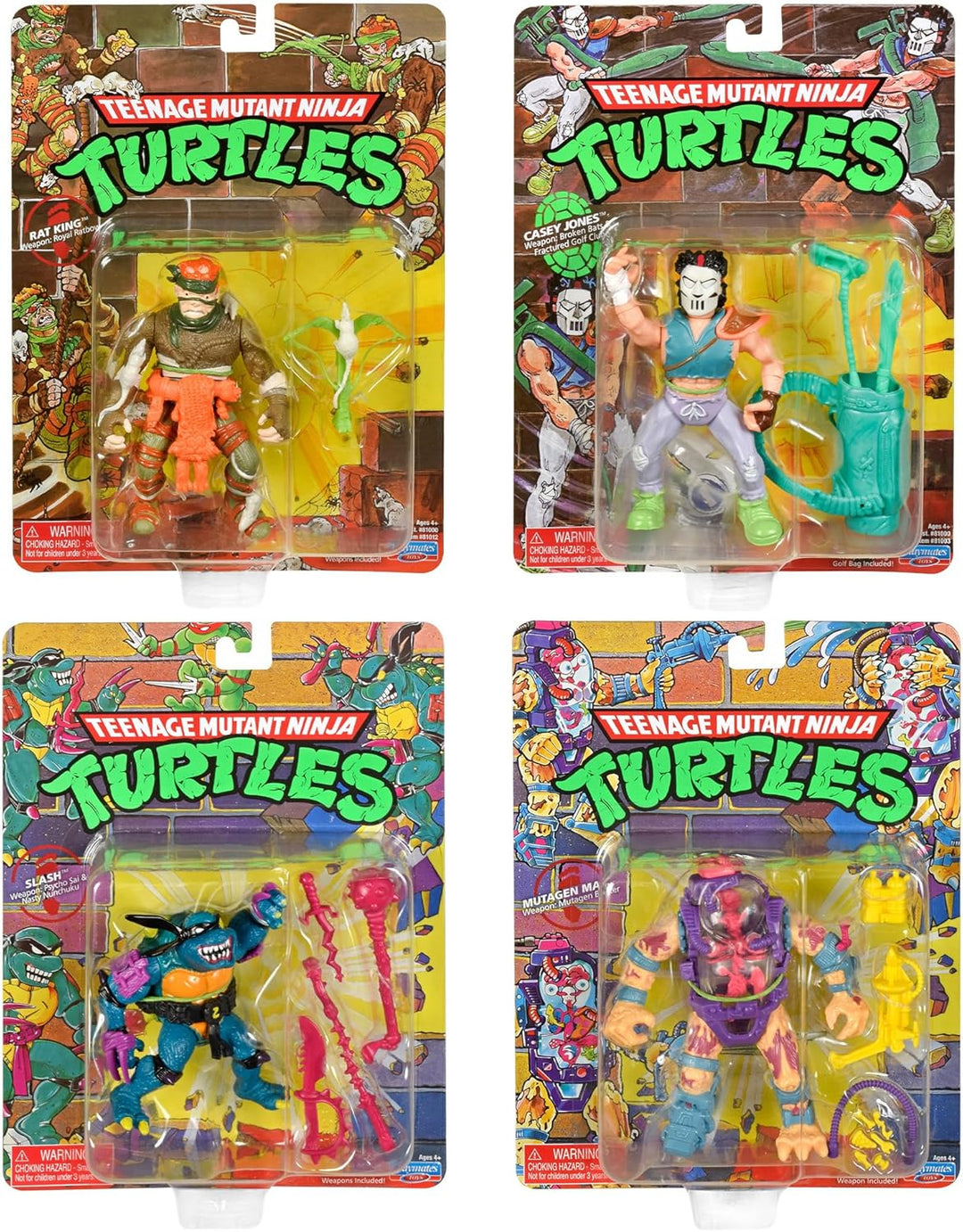 Teenage Mutant Ninja Turtles Paquete de 4 mutantes