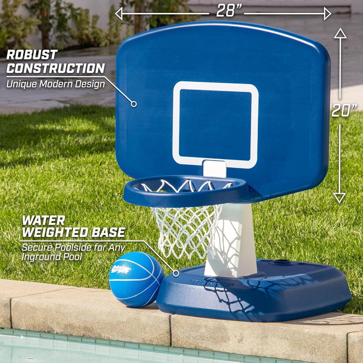 GoSports Splash Hoop Classic Juego de Baloncesto para Piscina - Azul