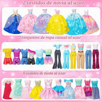Style Shine - 70 piezas de ropa y accesorios para muñecas de 11.5 pulgadas