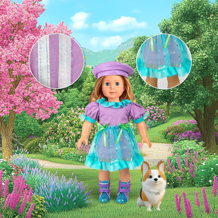 WONDOLL Ropa y accesorios para muñecas de 18 pulgadas, equipaje de...