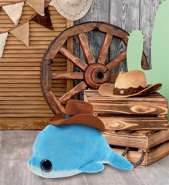 DolliBu Big Eye - Sombrero de vaquero con diseño de delfín