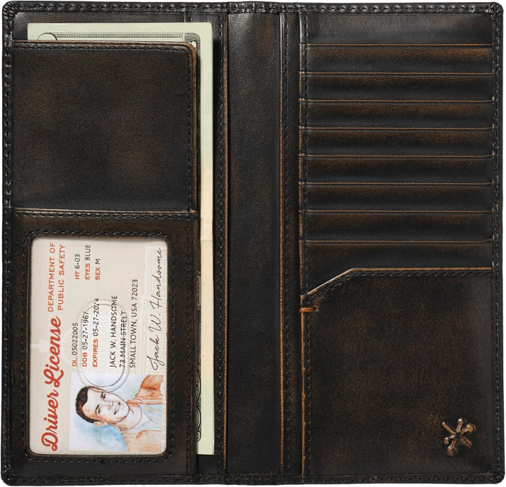House of Jack Co. Cartera larga plegable de ciervo para hombres y h...