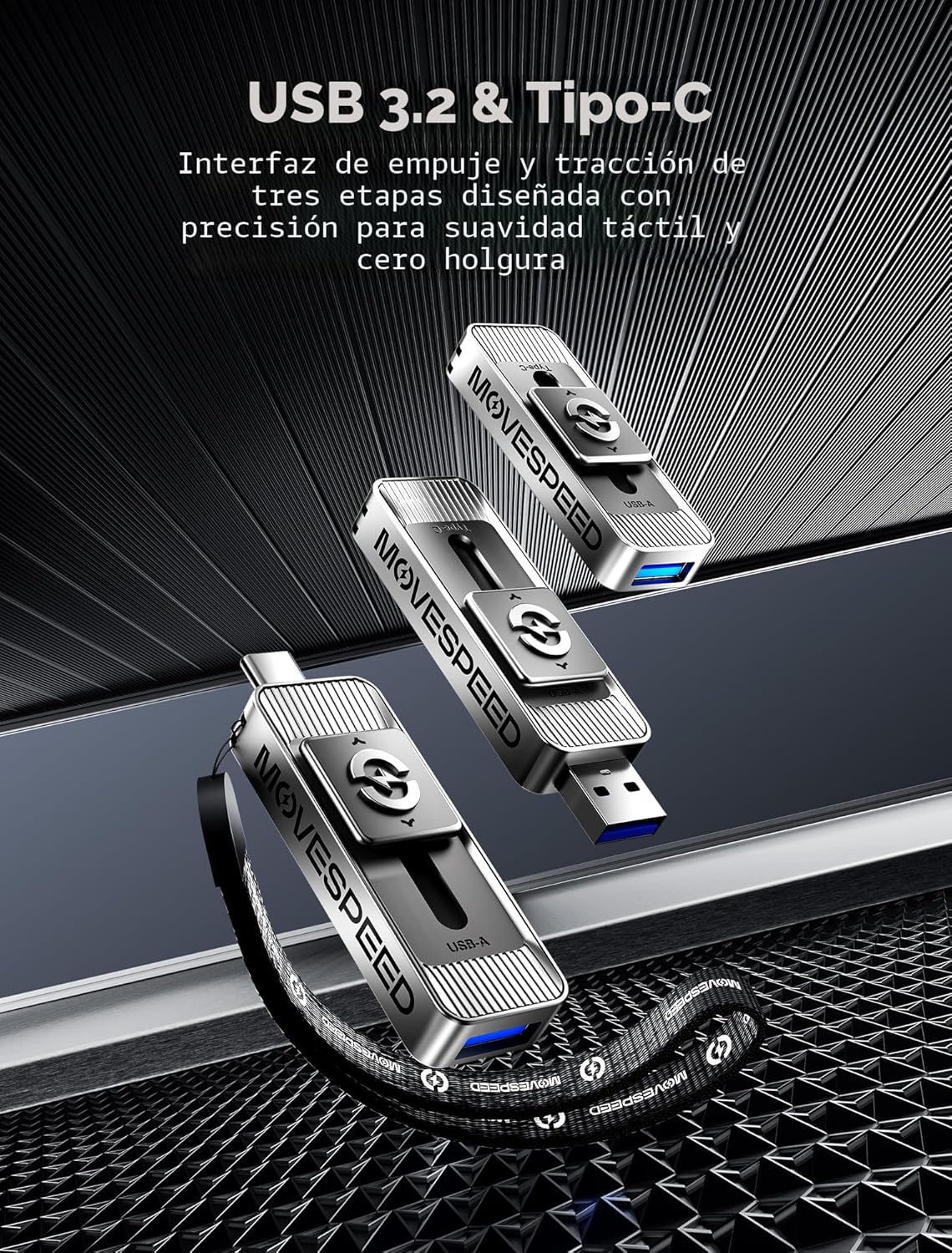 MOVE SPEED 1TB de unidades de estado sólido con puertos duales y di...